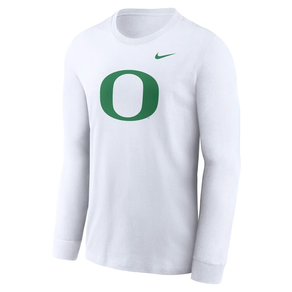 Classic Oregon O, Nike, White, Long Sleeve, Men, T-Shirt, 975622